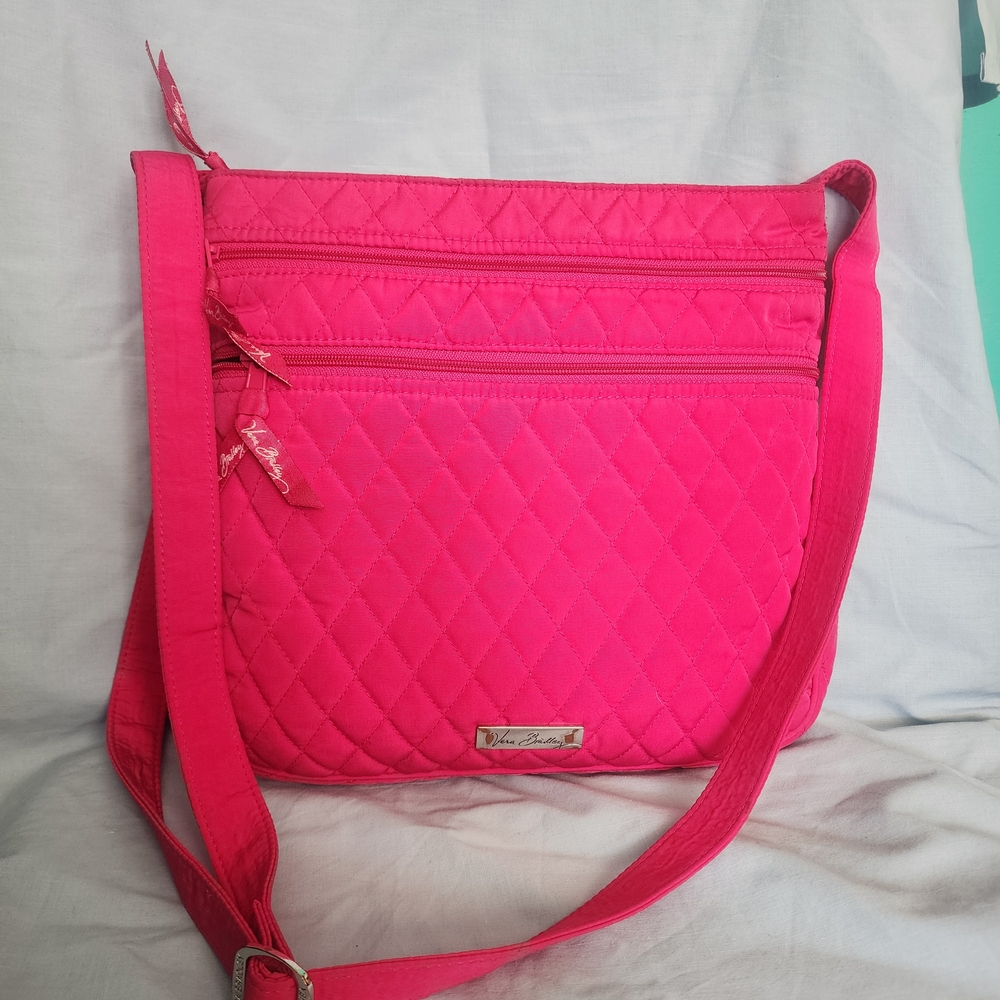 Vera Bradley Fuchsia Quilted Crossbody Bag